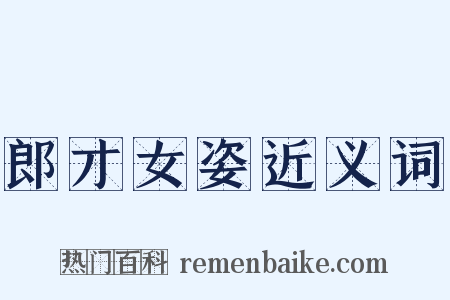 郎才女姿近义词是什么意思的图片